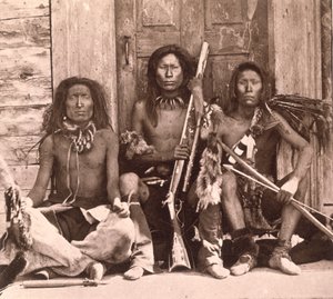 Spokane Indianen, 1861 door English Photographer